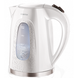  Чайник Centek CT-0041 <White 2.0л> 2200Вт, открывание кнопкой, внутренняя подсветка 