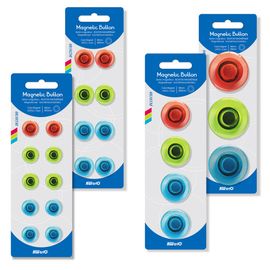  Магнит для досок Kw-Trio 8302M пластик ассорти d=20мм круглый (упак.:8шт) 