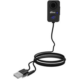  Автомобильный FM-модулятор Ritmix BTR-100 черный BT (80001126) 