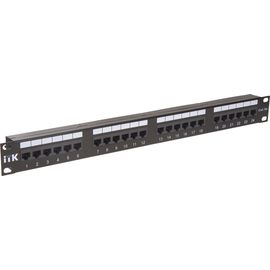  PP24-1UC5EU-D05, ITK 1U патч-панель кат.5Е UTP, 24 порта (IDC Dual) (ITK) 