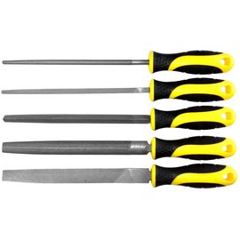  Набор напильников  BERGER BG1147 с рукояткой 5 предметов 