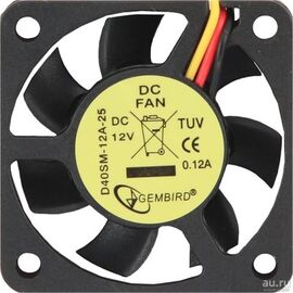  Вентилятор 40 мм Gembird D40SM-12A-25, 40x40x10, 3 pin, 5000 rpm, провод 25 см 