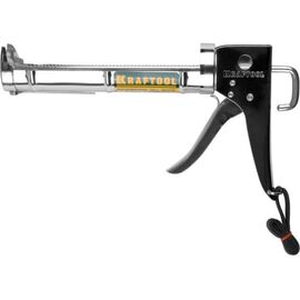  Пистолет для герметиков KRAFTOOL "INDUSTRIAL" полукорпусной, хромированный, 320мл 06671_z01 