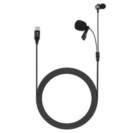  Микрофон JMARY MC-R6, петличный, Type-C, 1м, черный 