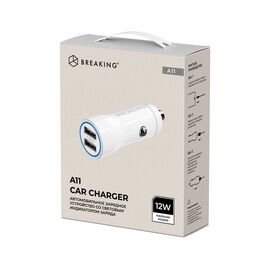  АЗУ Breaking A11 2USB, 2.4A (Белый) 
