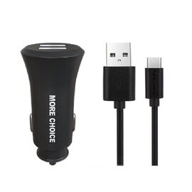  АЗУ 2USB 2.4A для Type-C More choice AC23a (Black) 