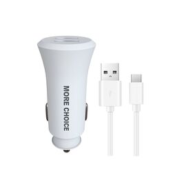  АЗУ 2USB 2.4A для Type-C More choice AC23a (White) 