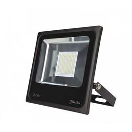  Прожектор Gauss 613100330 LED 30W 2100lm IP65 6500К черный 1/60 