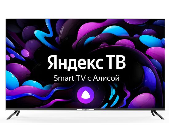  65" Телевизор Hyundai H-LED65BU7003 черный 3840x2160, 4K Ultra HD, 60 Гц, Wi-Fi, Smart TV, Яндекс ТВ 